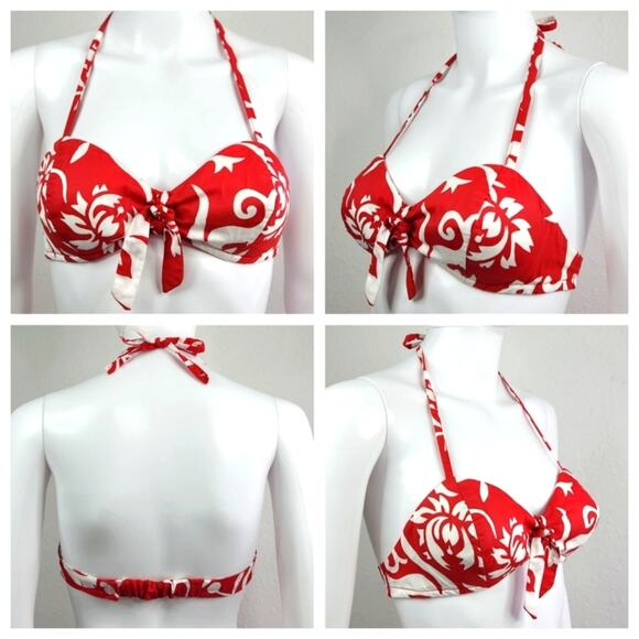 Vintage 2 Piece Cotton Hawaiian Swim Set Size XSmall - Picture 3 of 11